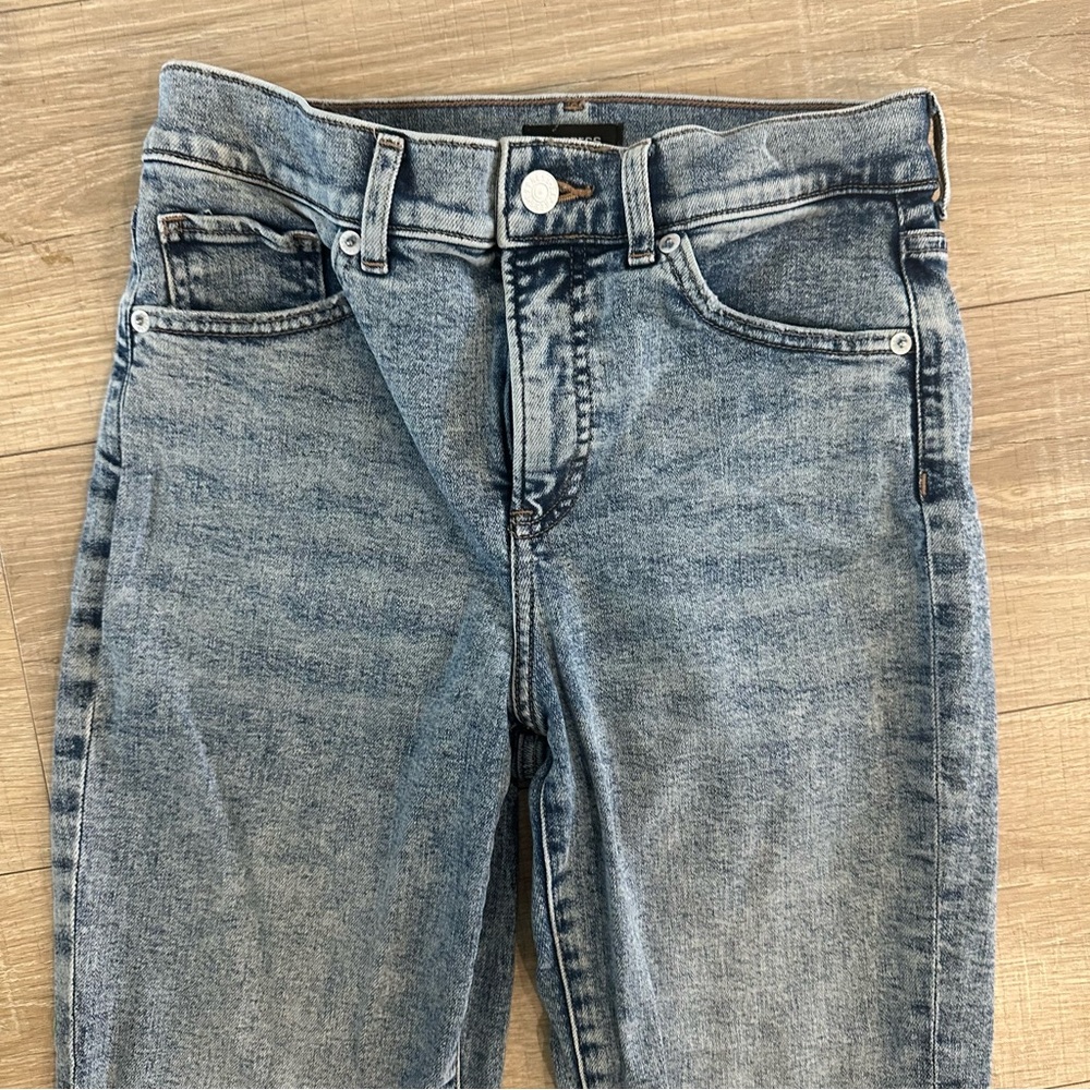 Express Blue Straight Leg Jeans Vintage Look